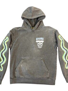 Diet Starts Monday Wild Side Distressed Hoodie Sz Large Skull Snake